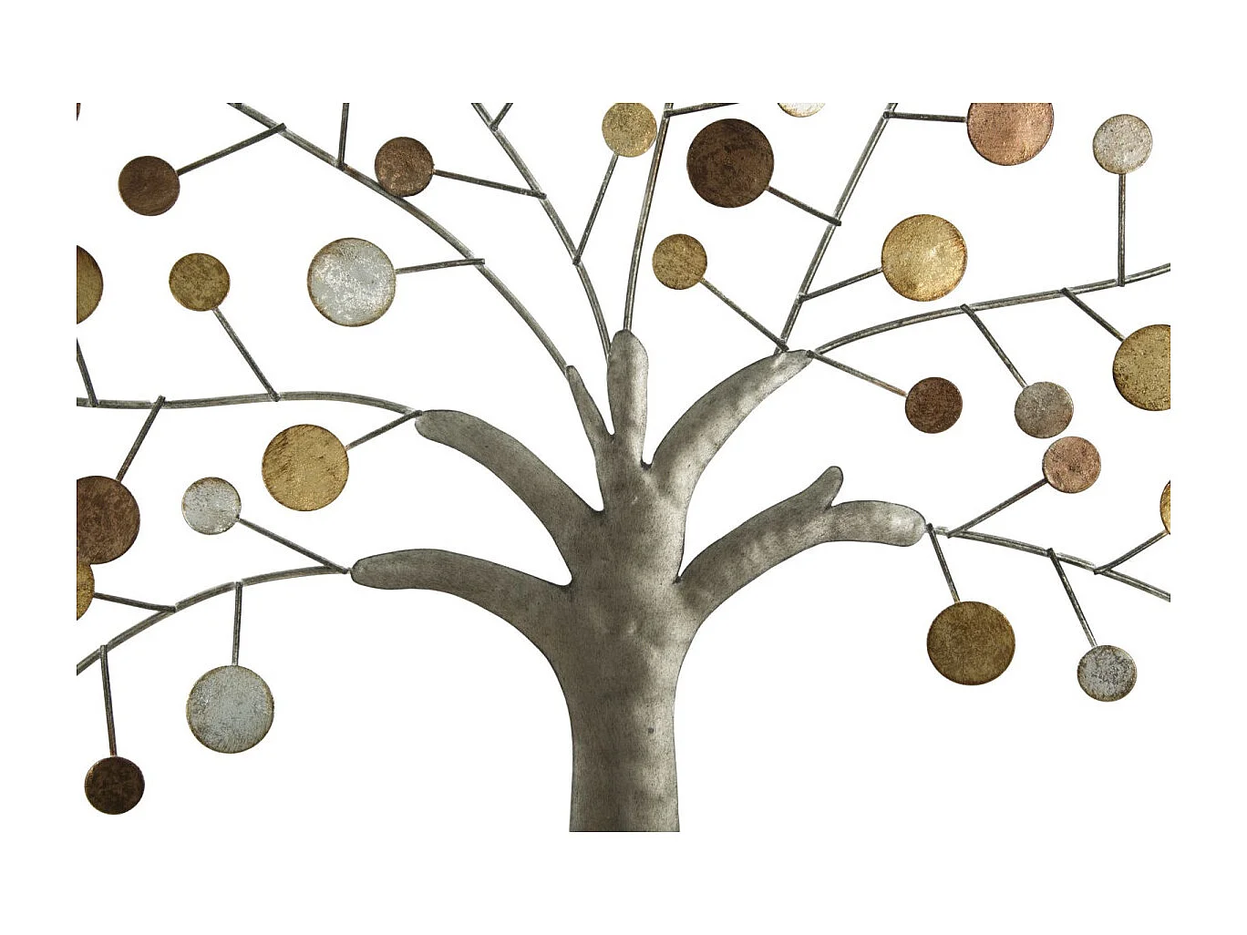 3D decoratief paneel in metaal en veelkleurig hout 59x1,80 cm