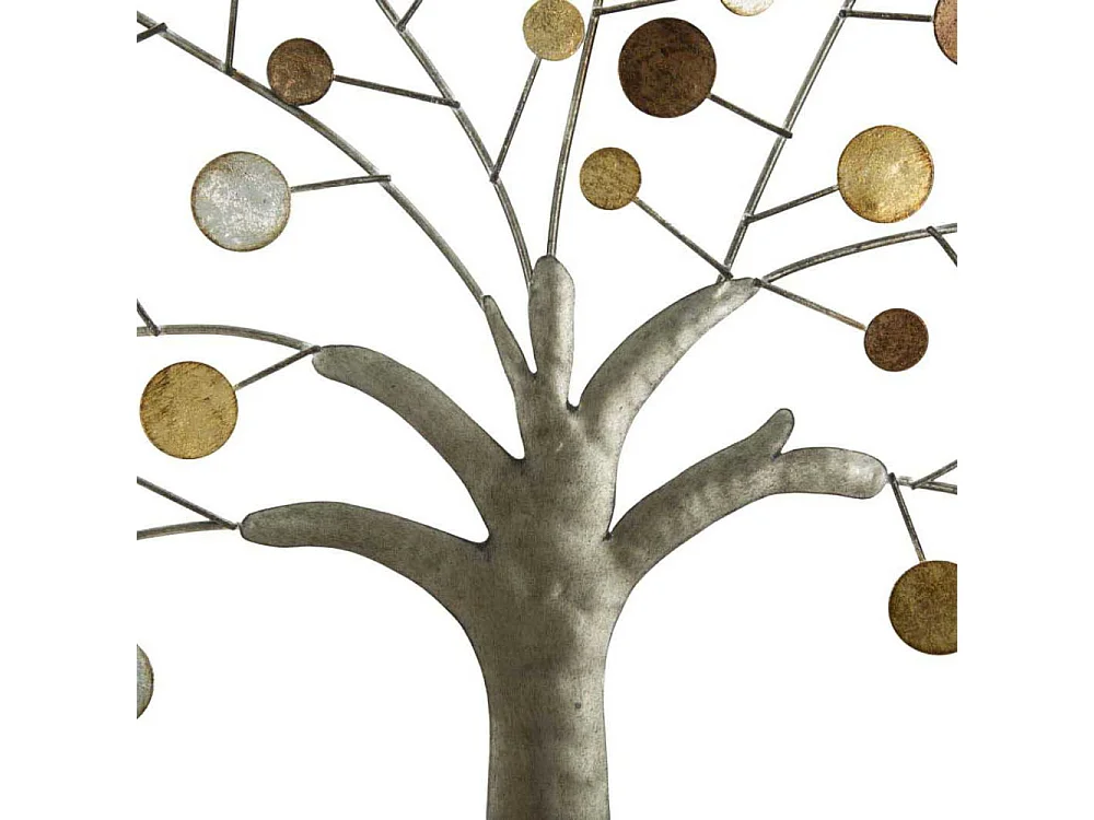 3D decoratief paneel in metaal en veelkleurig hout 59x1,80 cm