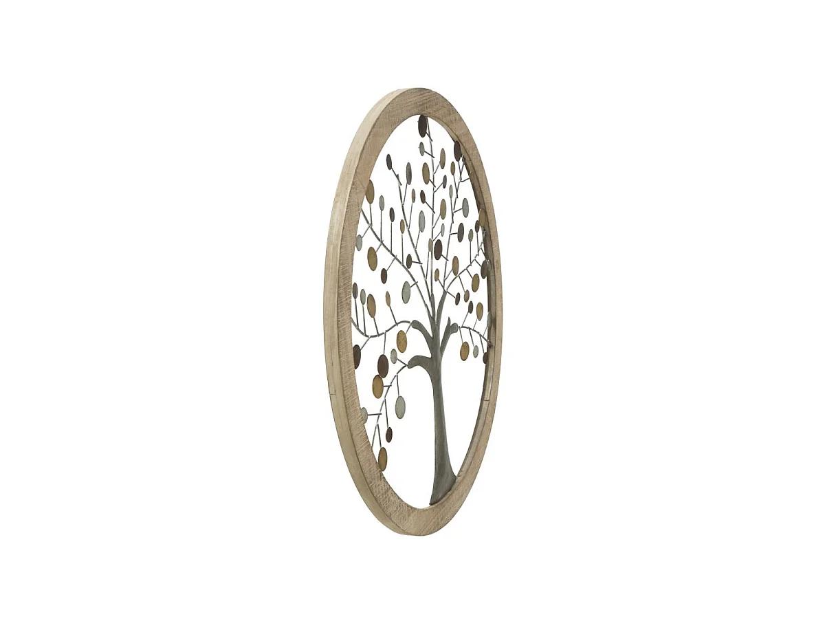 Déco Murale Ronde "Arbre de Vie" 61cm Multicolore