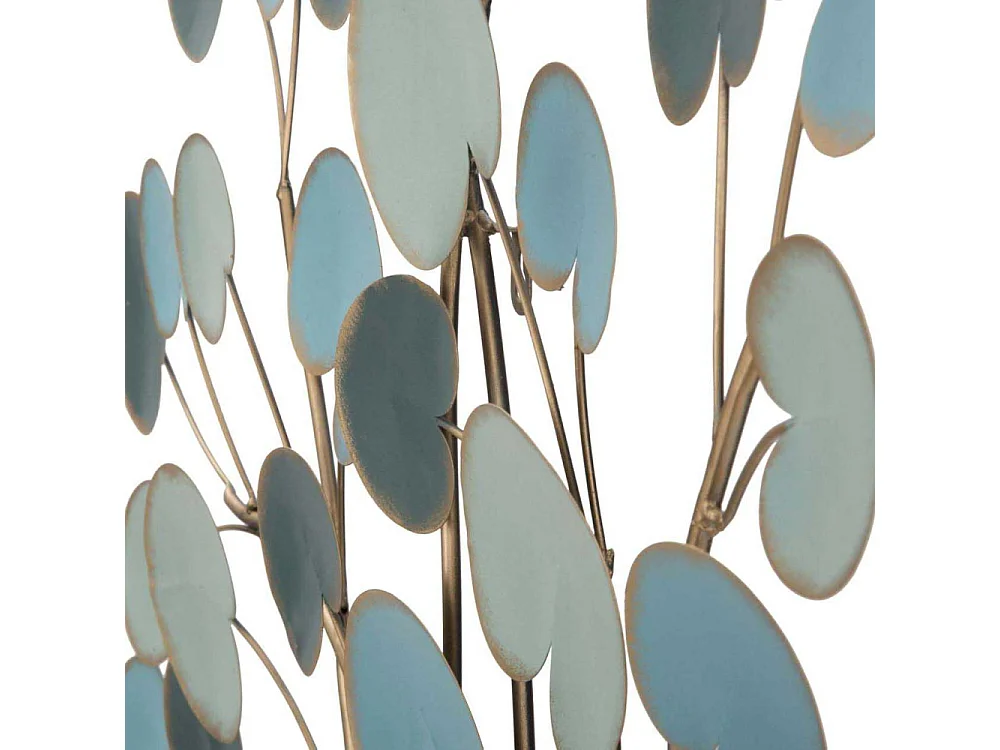 Décoration Murale en Métal "Pommier" 90cm Bleu