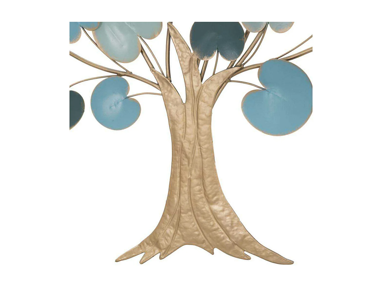 Décoration Murale en Métal "Pommier" 90cm Bleu