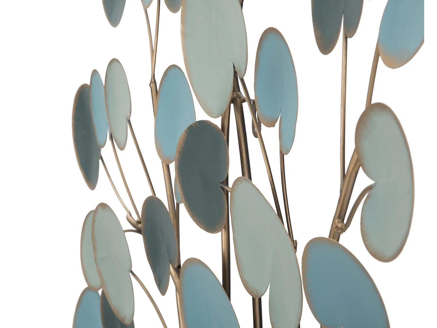 Décoration Murale en Métal "Pommier" 90cm Bleu