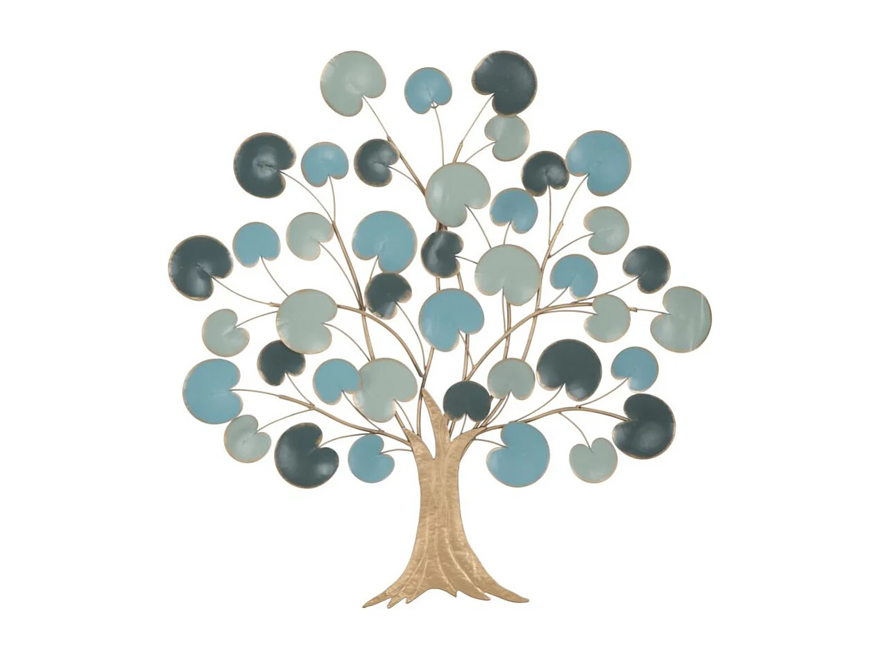 Décoration Murale en Métal "Pommier" 90cm Bleu