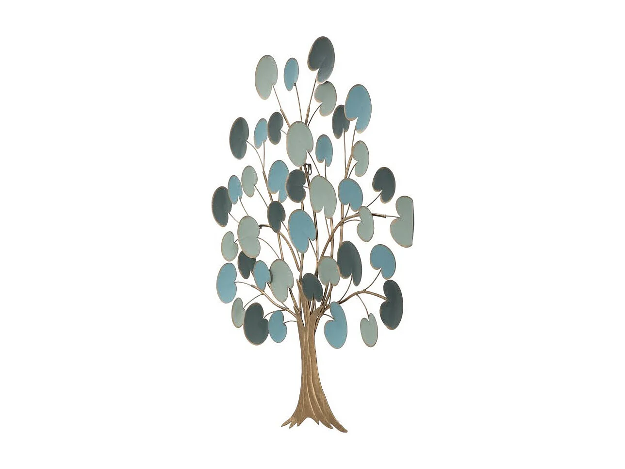 Décoration Murale en Métal "Pommier" 90cm Bleu