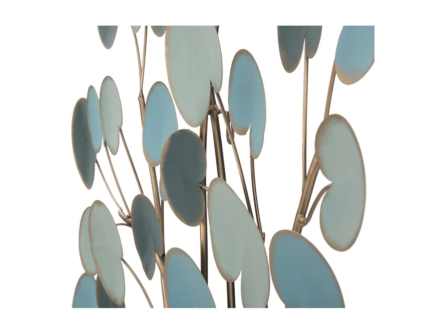 Décoration Murale en Métal "Pommier" 90cm Bleu