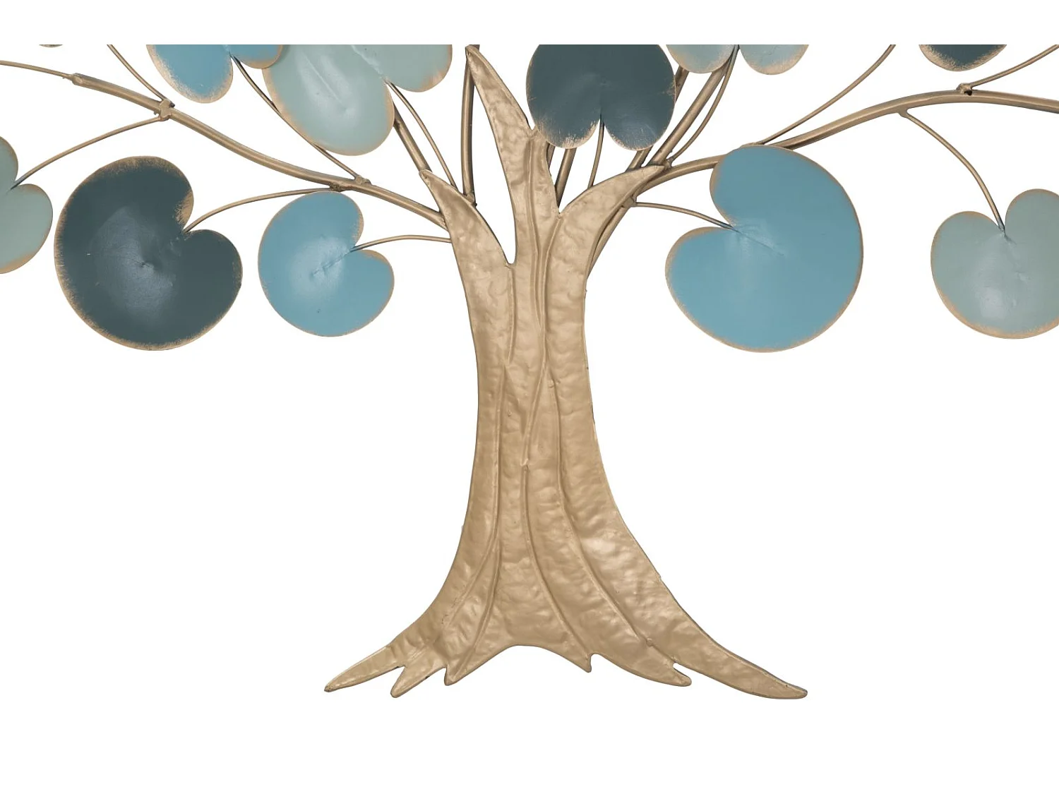 Décoration Murale en Métal "Pommier" 90cm Bleu