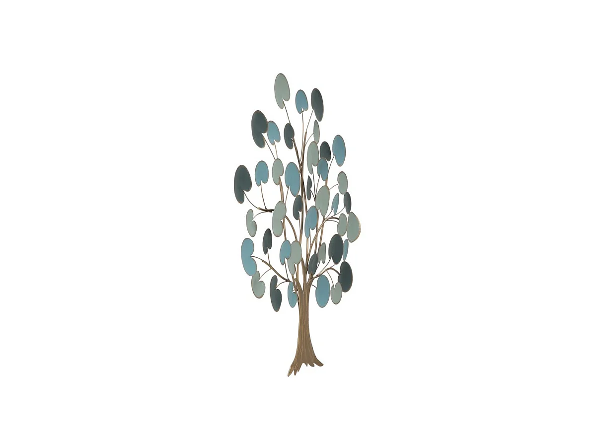 Pannello decorativo 3D in metallo multicolore con albero cm 89x2,5x90