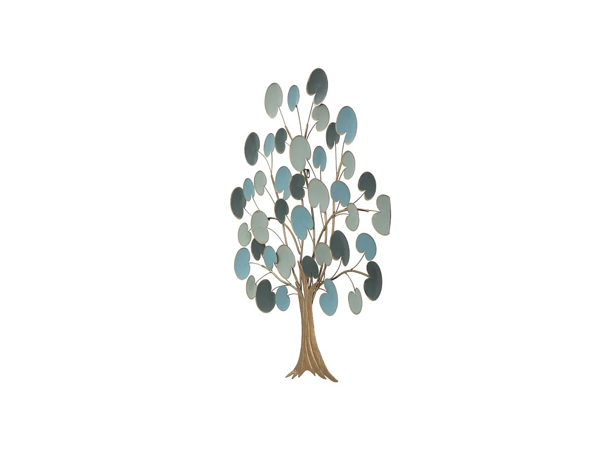 Pannello decorativo 3D in metallo multicolore con albero cm 89x2,5x90