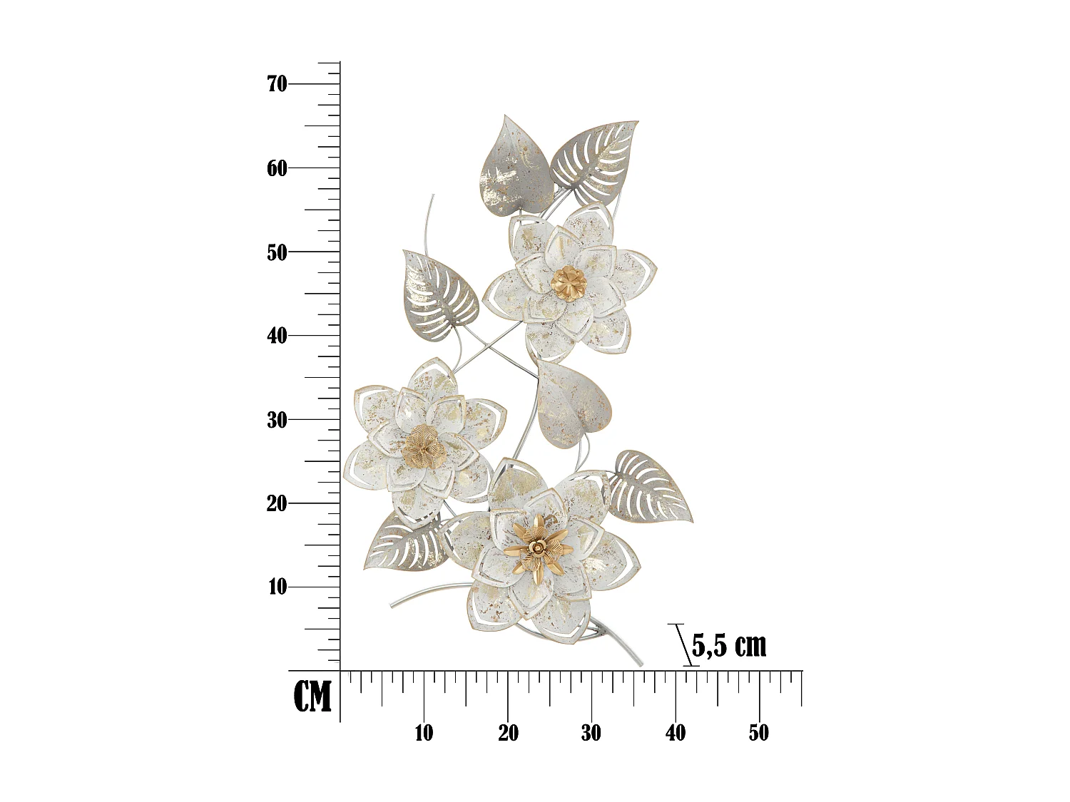 Décoration Murale en Métal "Artic" 67cm Multicolore