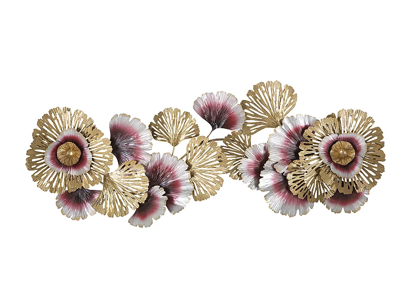 Pannello decorativo 3D in metallo multicolore cm 130x5,5x54