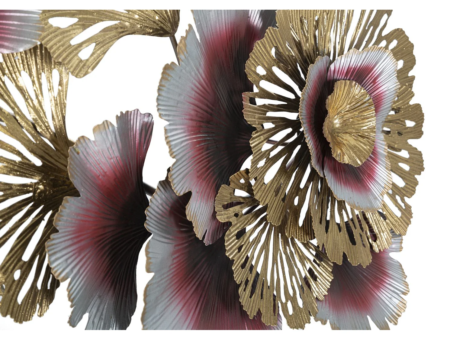 Pannello decorativo 3D in metallo multicolore cm 130x5,5x54