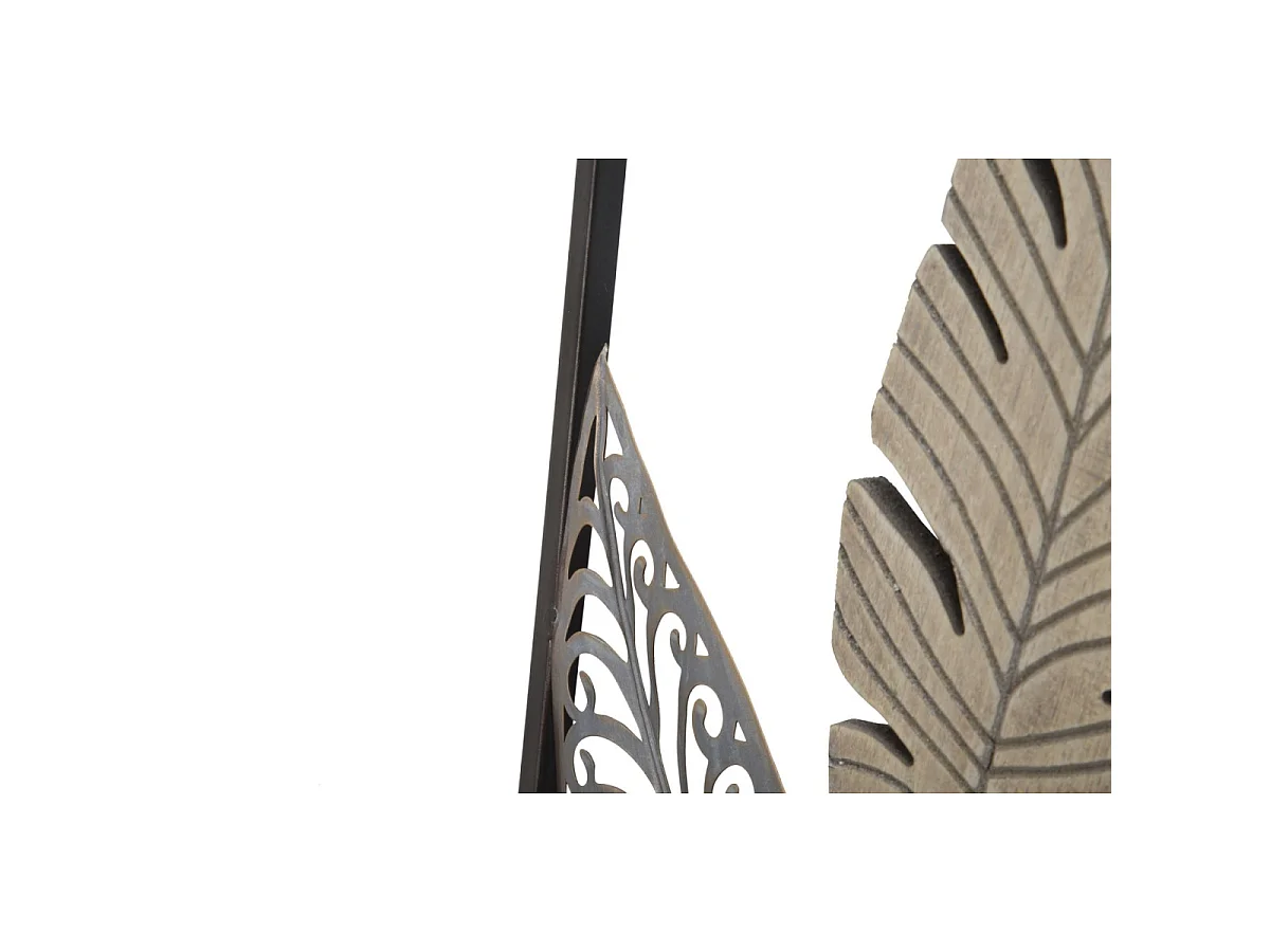 3D-Dekopaneel aus Metall und Holz braun 30,5x1,90x91 cm