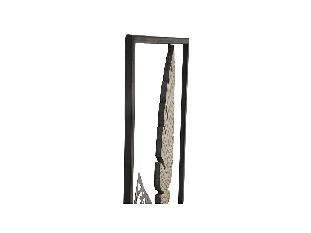 3D-Dekopaneel aus Metall und Holz braun 30,5x1,90x91 cm