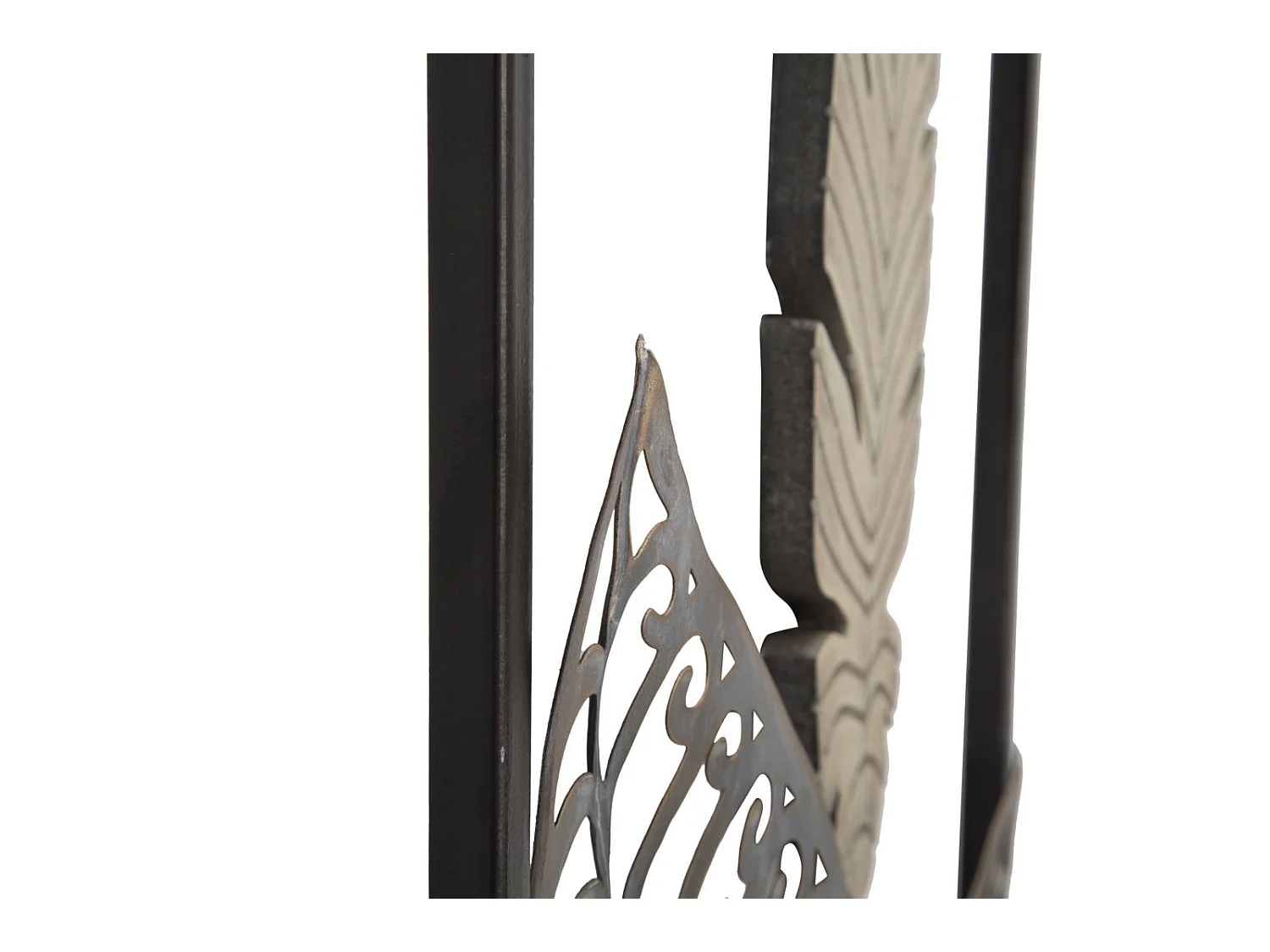 3D-Dekopaneel aus Metall und Holz braun 30,5x1,90x91 cm