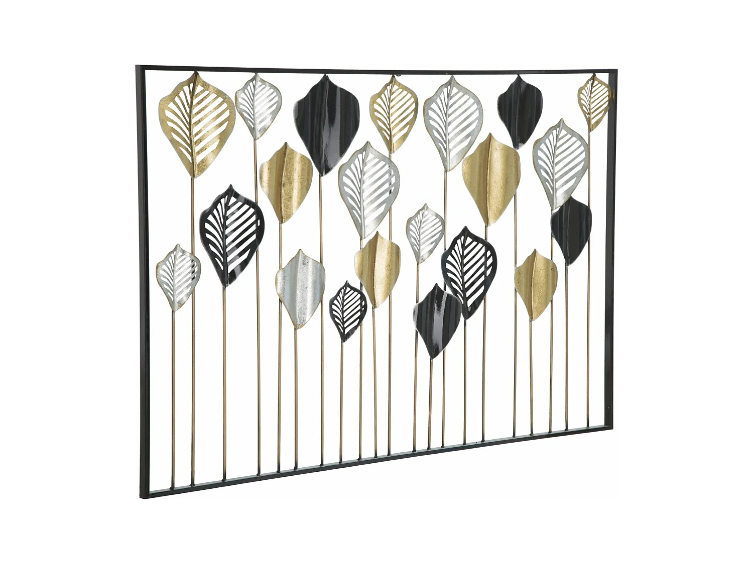 Pannello decorativo 3D in metallo multicolore cm 120x2,5x78,5