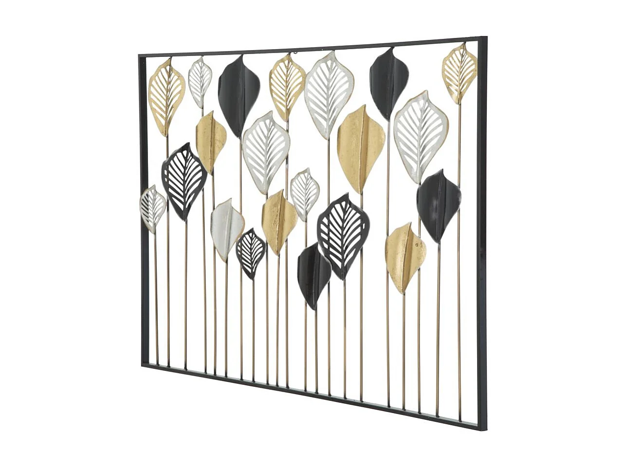 Pannello decorativo 3D in metallo multicolore cm 120x2,5x78,5