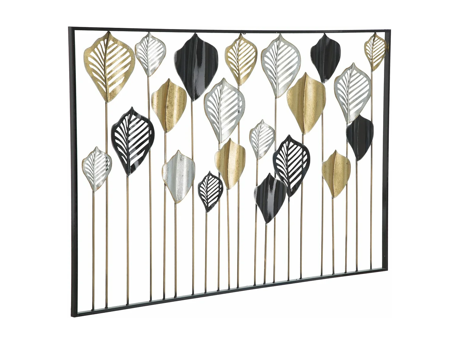 Pannello decorativo 3D in metallo multicolore cm 120x2,5x78,5