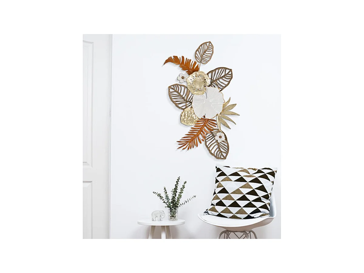 Décoration Murale en Métal "Bouquet Ajouré" 87cm Multicolore
