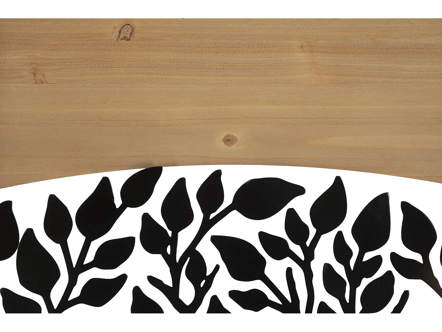 Set di 3 pannelli decorativi 3D in metallo e legno nero cm 105x2x70