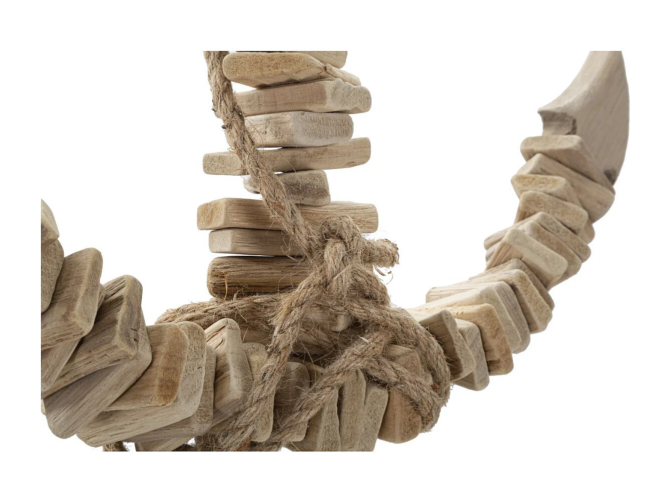 Décoration Murale en Bois à Suspendre "Ancre" 46cm Naturel