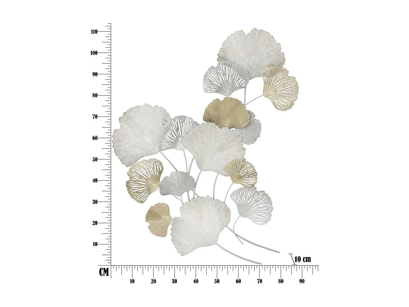 Décoration Murale en Métal "Silvy" 113cm Multicolore