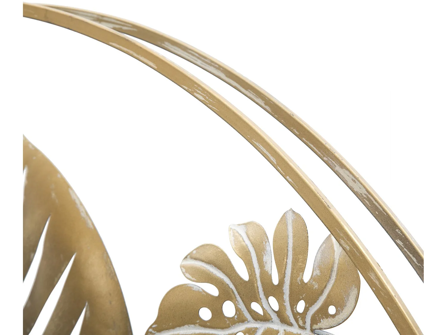 Décoration Murale Ronde en Métal "Jungle" 80cm Or