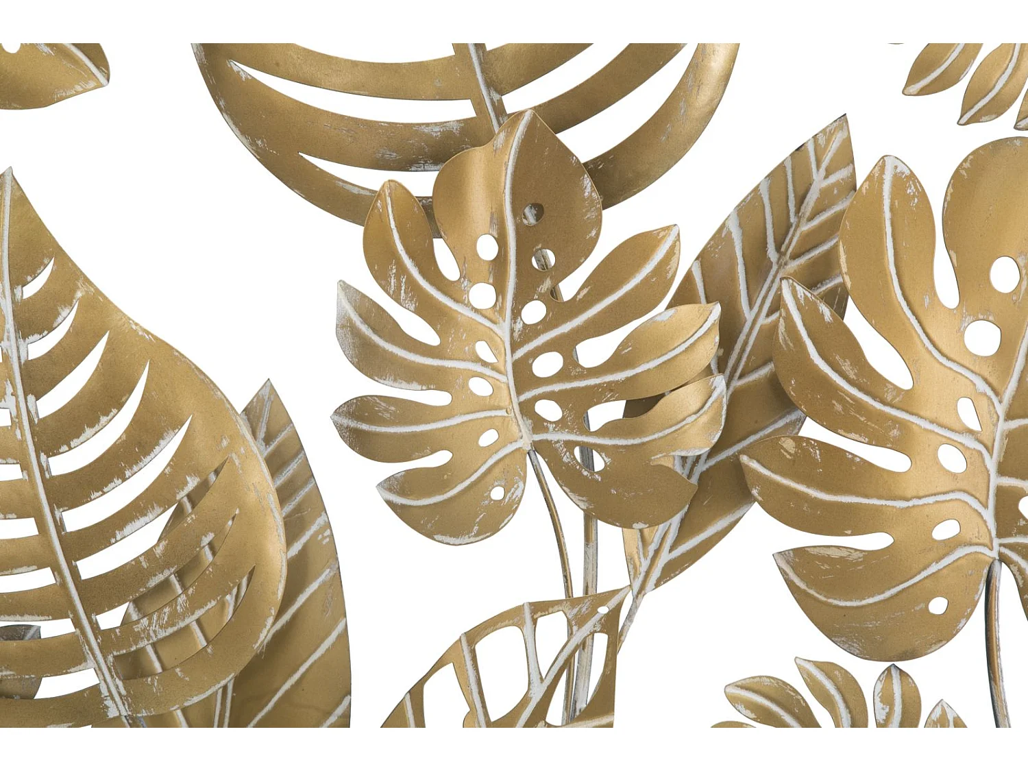 Décoration Murale Ronde en Métal "Jungle" 80cm Or