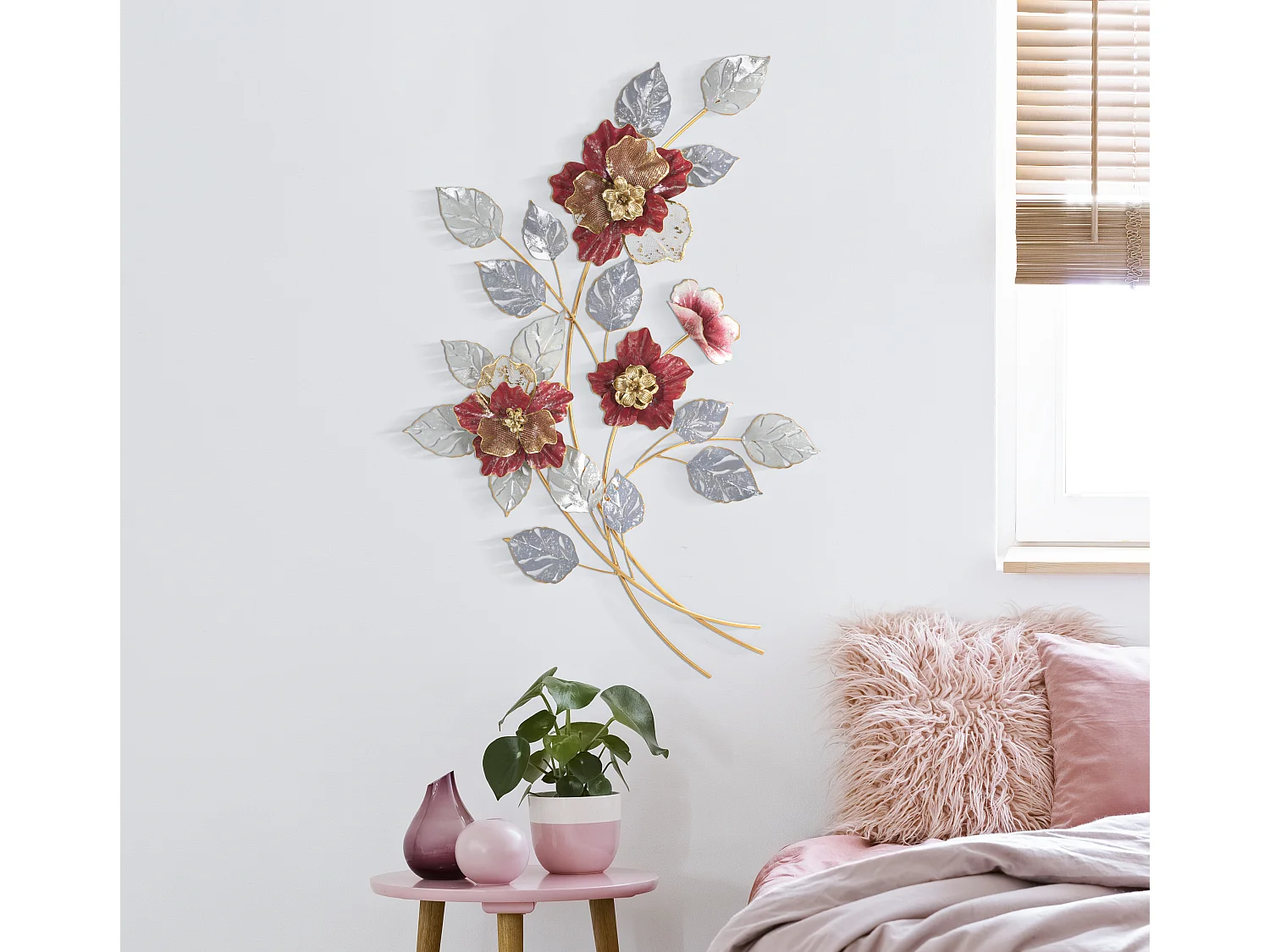 Décoration Murale en Métal "Lovis" 98cm Multicolore