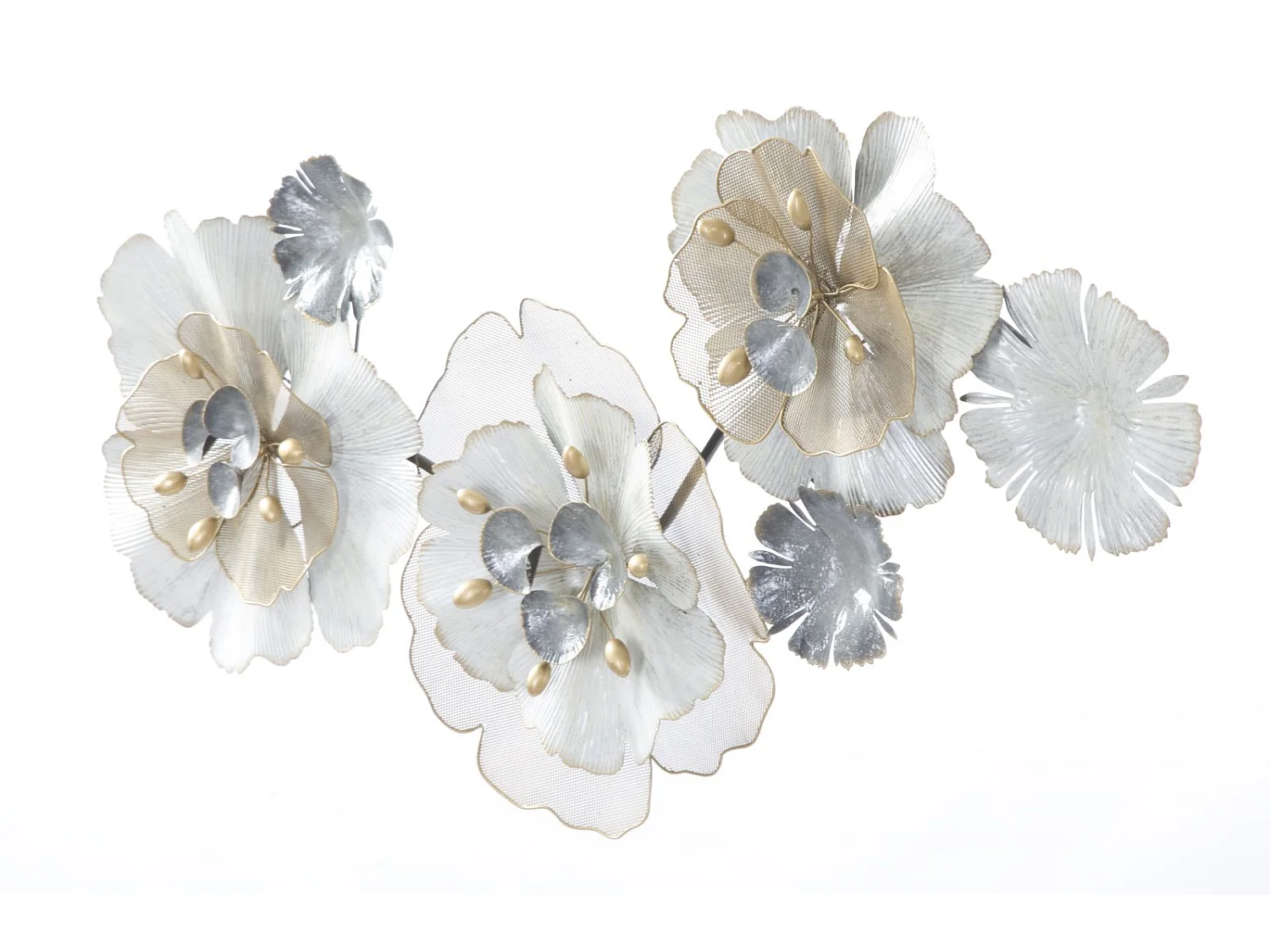 Pannello decorativo 3D in metallo multicolore cm 119x8x60