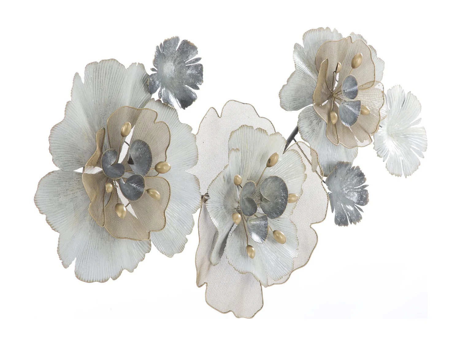 Pannello decorativo 3D in metallo multicolore cm 119x8x60