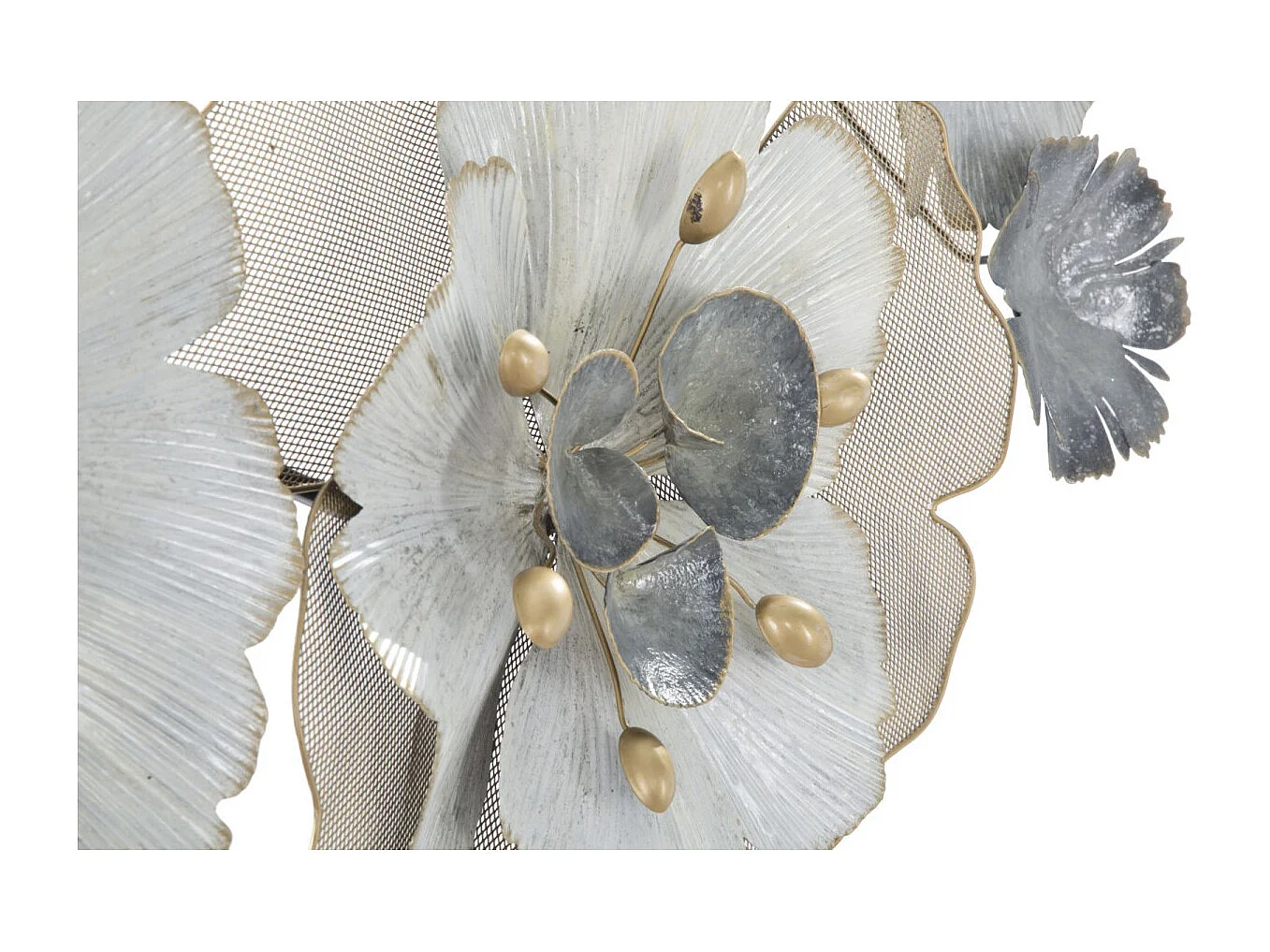 Décoration Murale en Métal "Flowery" 119cm Multicolore