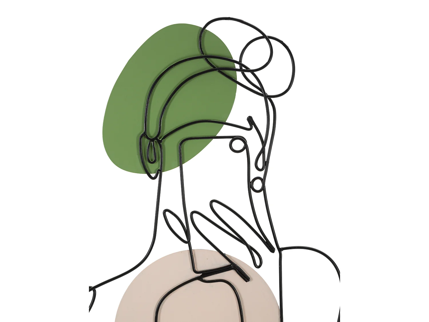 Décoration Murale en Métal "Lady Color" 80cm Multicolore