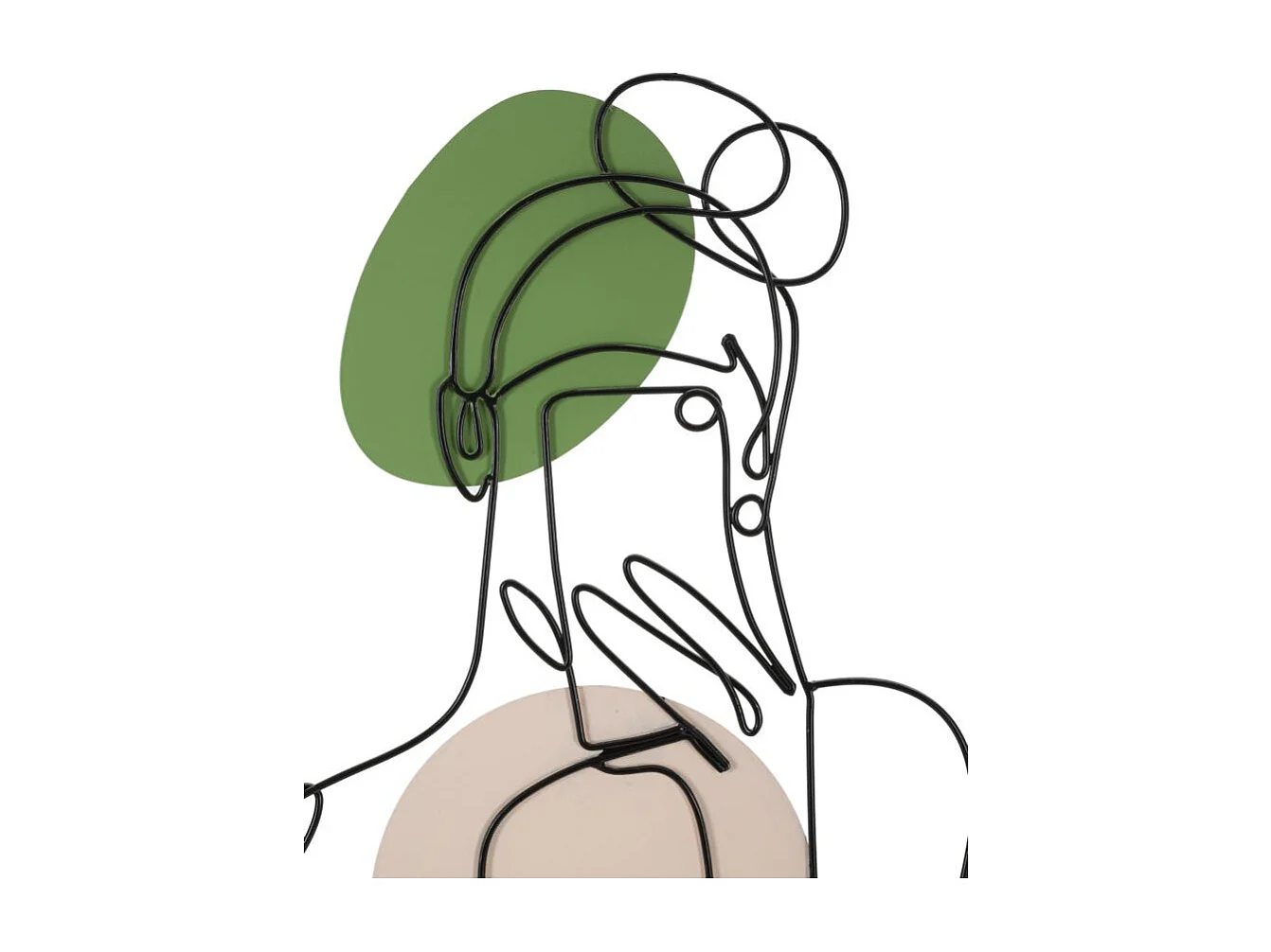 Décoration Murale en Métal "Lady Color" 80cm Multicolore