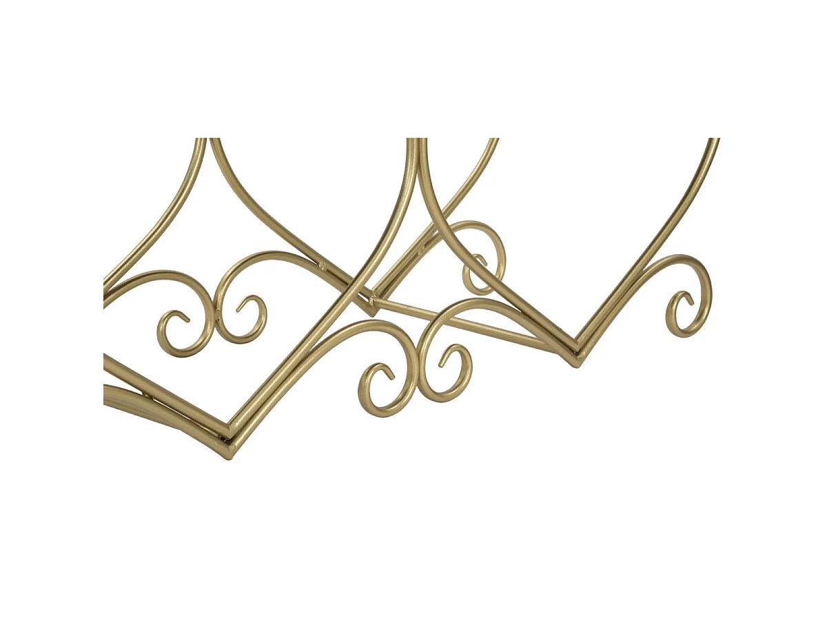 Banc Design "Heart" 105cm Crème & Or
