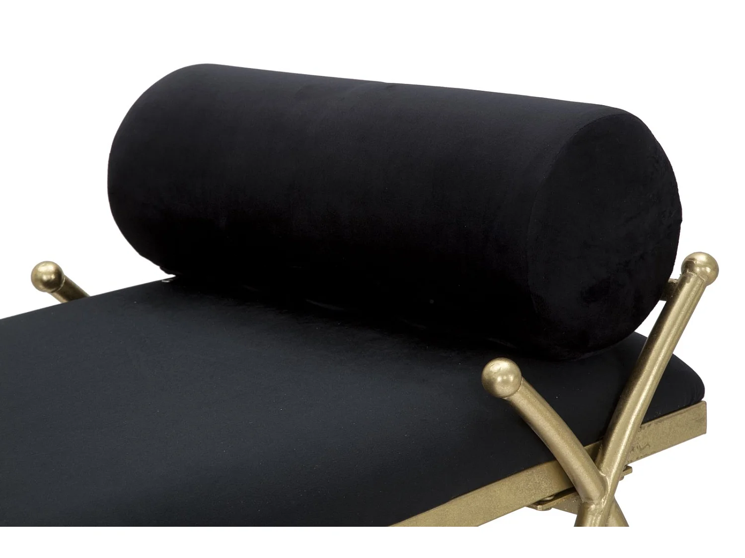 Banquette Design en Velours "Ruban" 112cm Noir