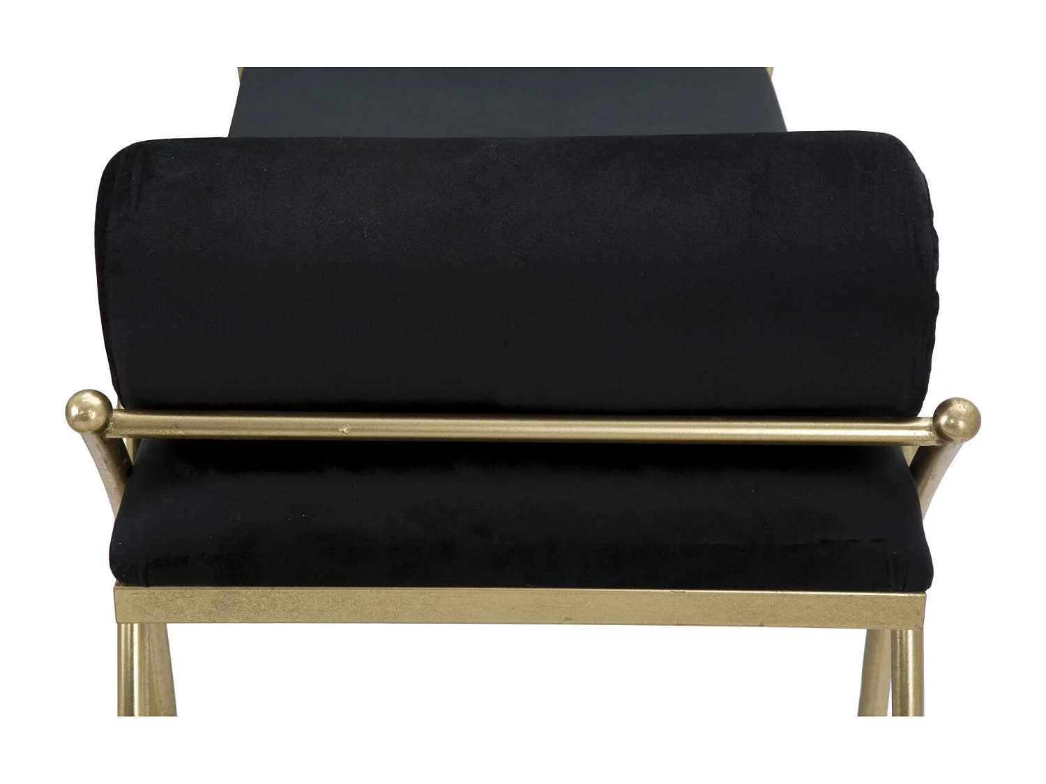Banquette Design en Velours "Ruban" 112cm Noir