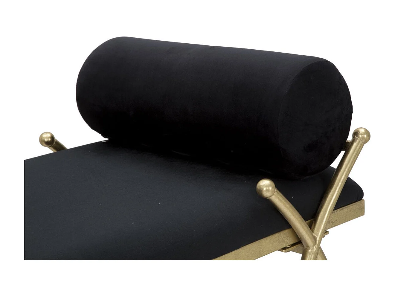 Banquette Design en Velours "Ruban" 112cm Noir