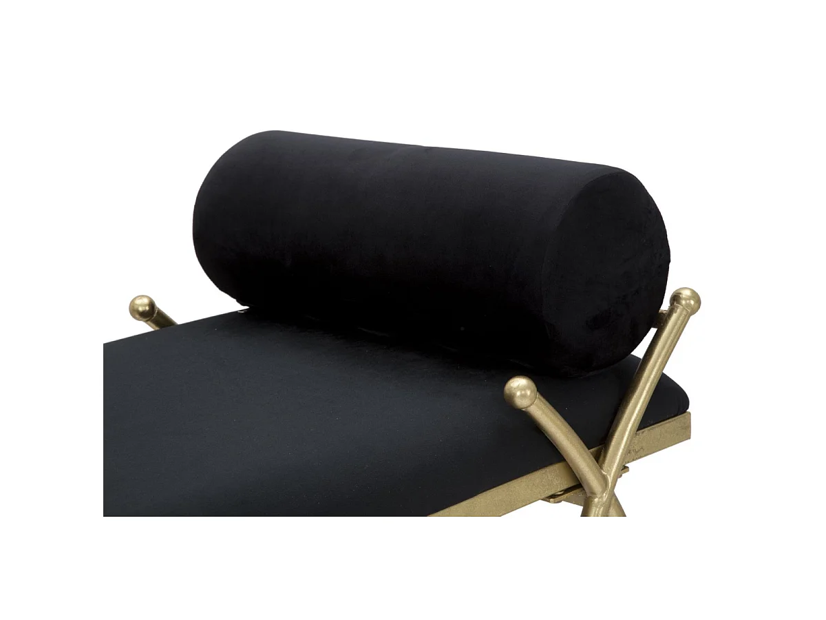 Banquette Design en Velours "Ruban" 112cm Noir
