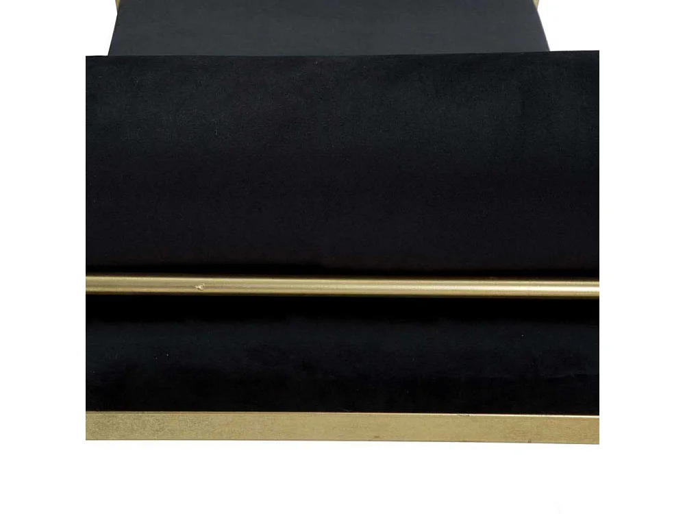 Banquette Design en Velours "Ruban" 112cm Noir