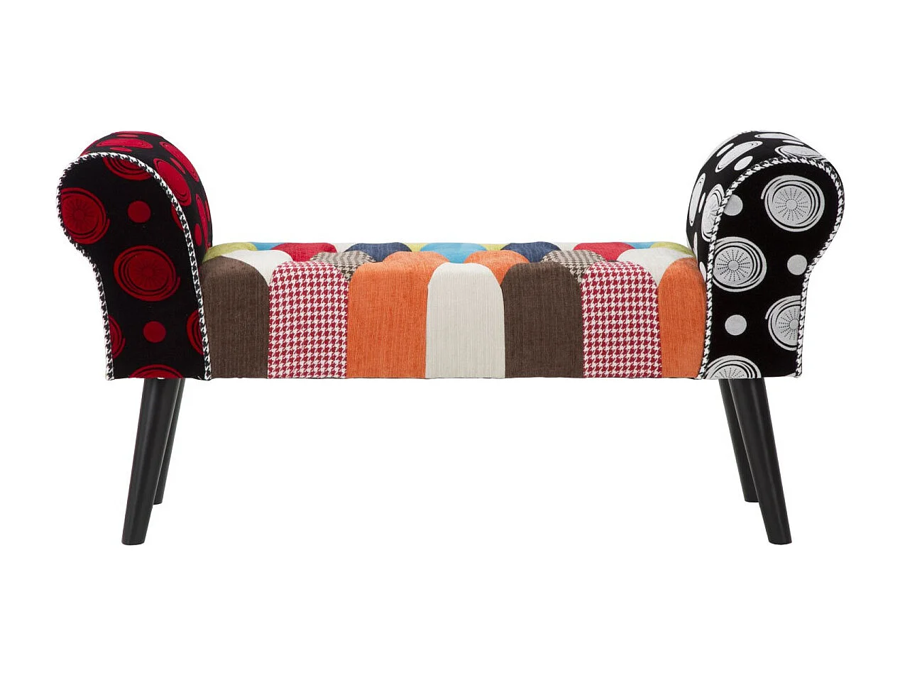 Banquette Design Patchwork "Impérial" 102cm Multicolore