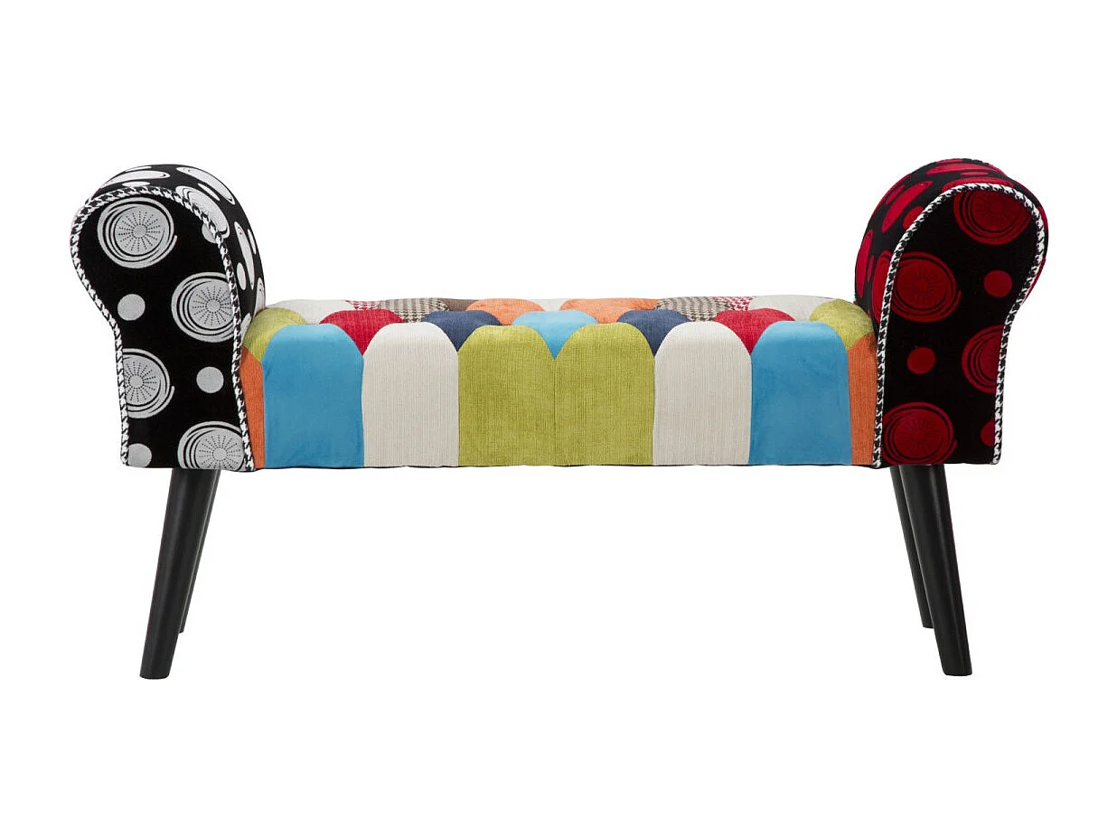 Banquette Design Patchwork "Impérial" 102cm Multicolore