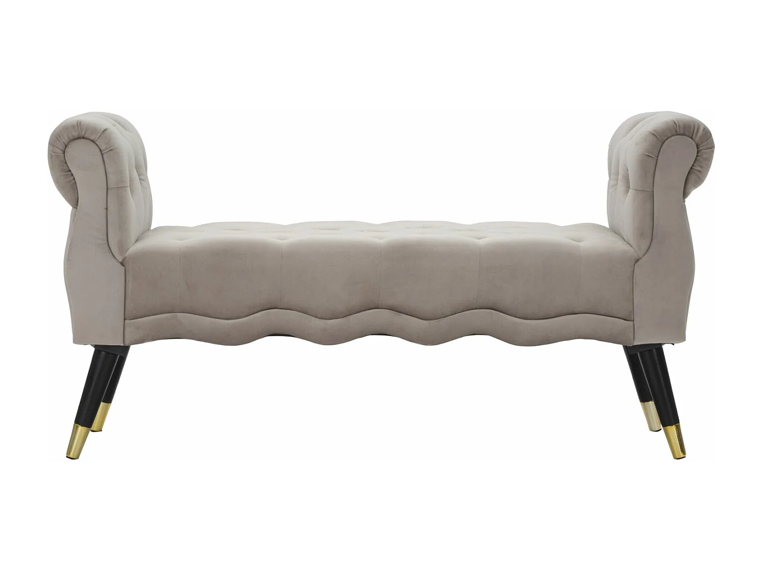 Banquette en Velours "Paris" 120cm Gris