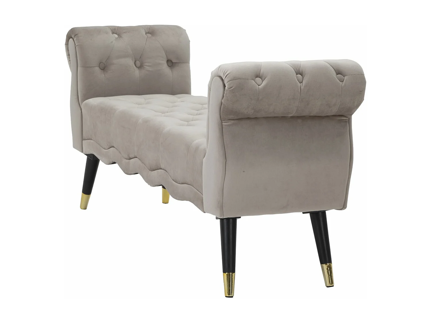 Banquette en Velours "Paris" 120cm Gris