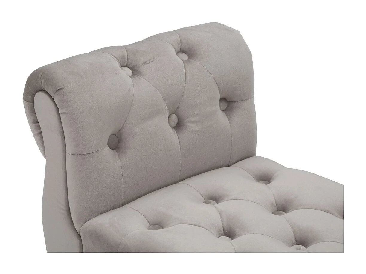 2-zitsbank in grijze stof met houten poten, 120x40x60 cm