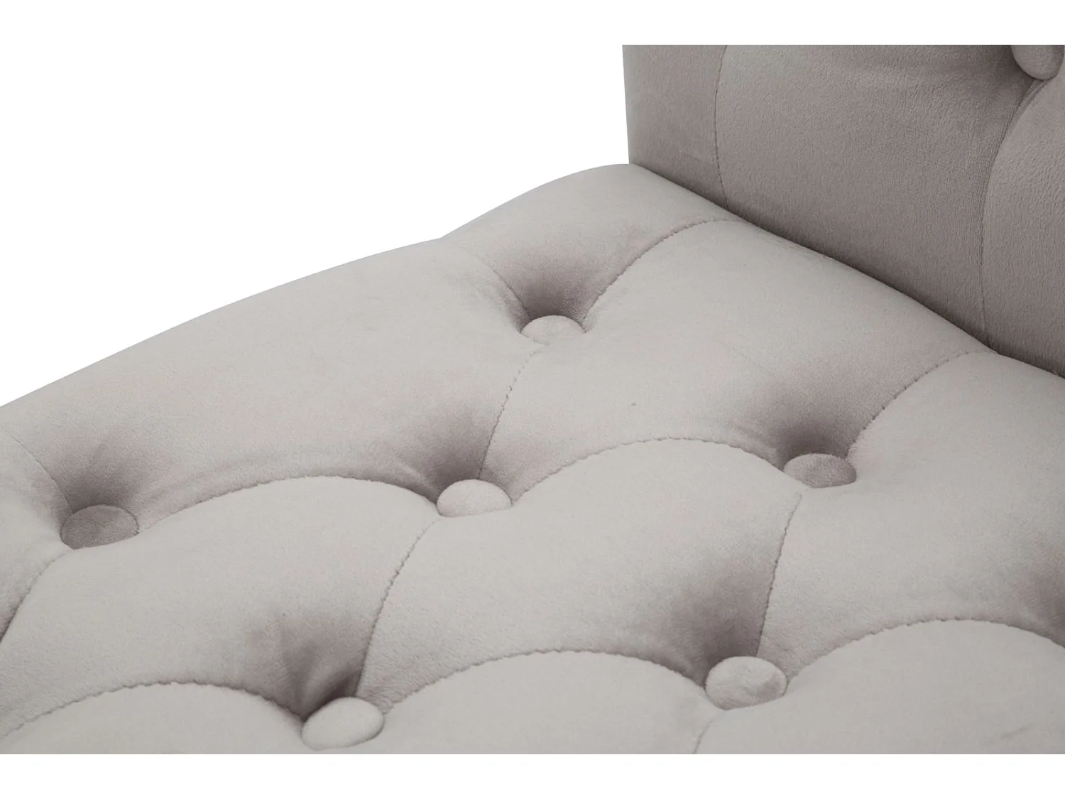 2-Sitzer-Bank aus Stoff grau mit Holzbeinen 120x40x60 cm