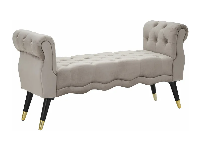 Banquette en Velours "Paris" 120cm Gris