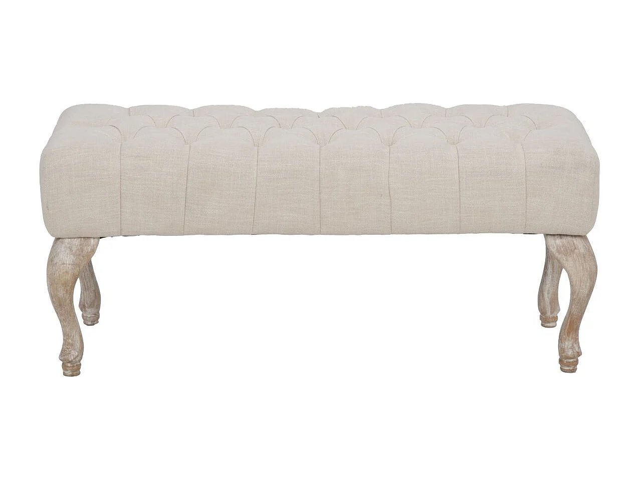 Banquette Capitonnée en Tissu "Provence" 97cm Beige