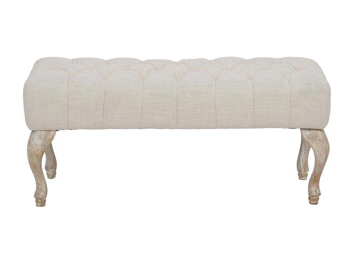 Banquette Capitonnée en Tissu "Provence" 97cm Beige