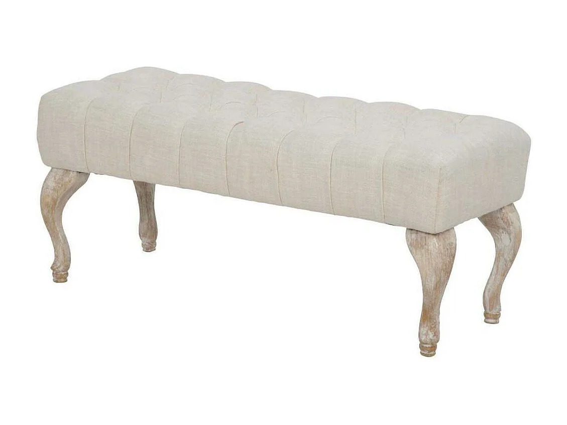 Banquette Capitonnée en Tissu "Provence" 97cm Beige