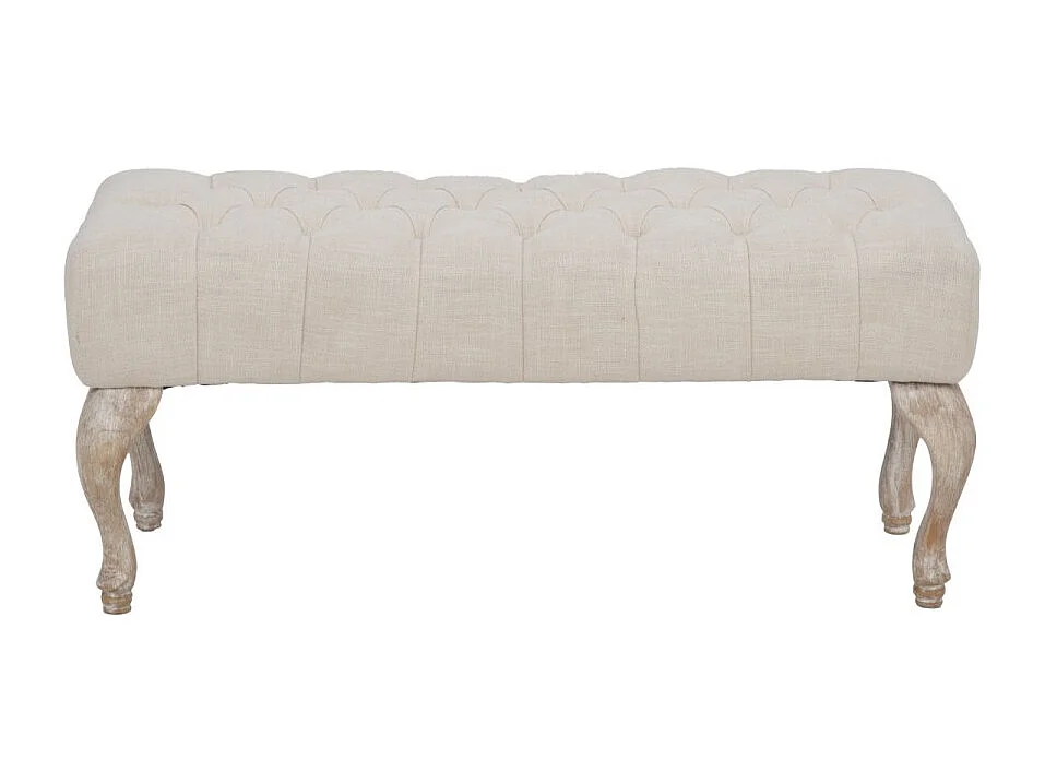 Banquette Capitonnée en Tissu "Provence" 97cm Beige